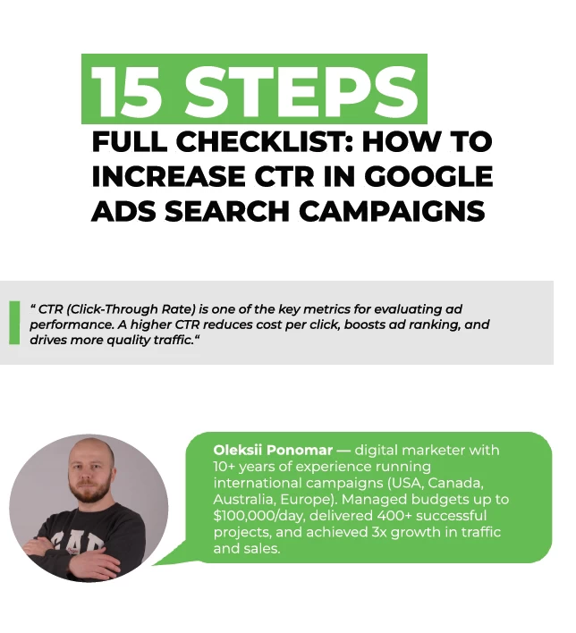 Checklist: How to Increase CTR in Google Ads Search Campaigns