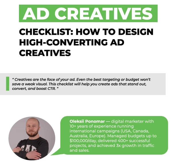 Checklist: Creating Creatives for an Ad Launch