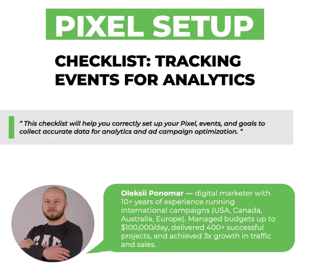 Checklist: Setting Up Pixel and Events for Analytics