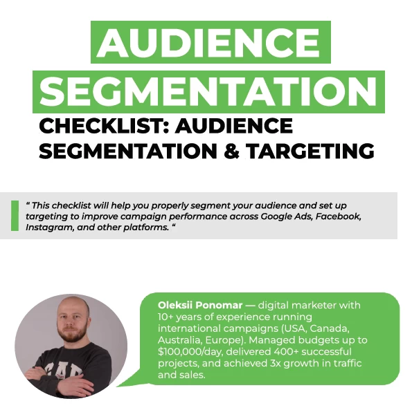 Checklist: Audience Segmentation and Targeting